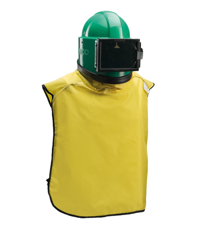 Schutzmaske, Strahlhelm, Schutzkleidung