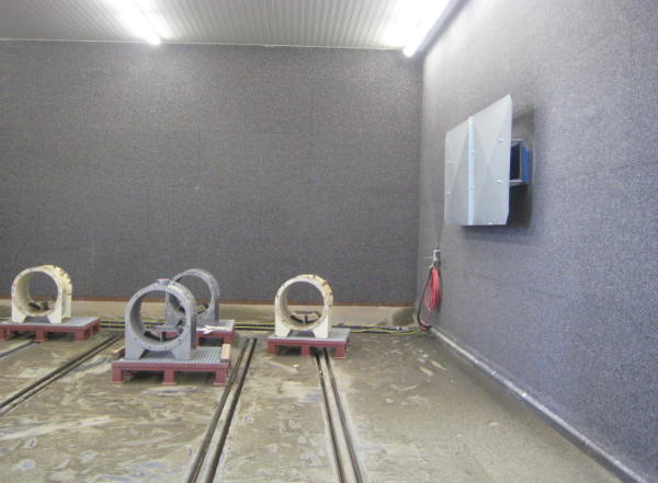 Strahlhalle, Strahlraum, Strahlkabine, Strahlhaus, Schrapperboden, Strahlmittelreinigung