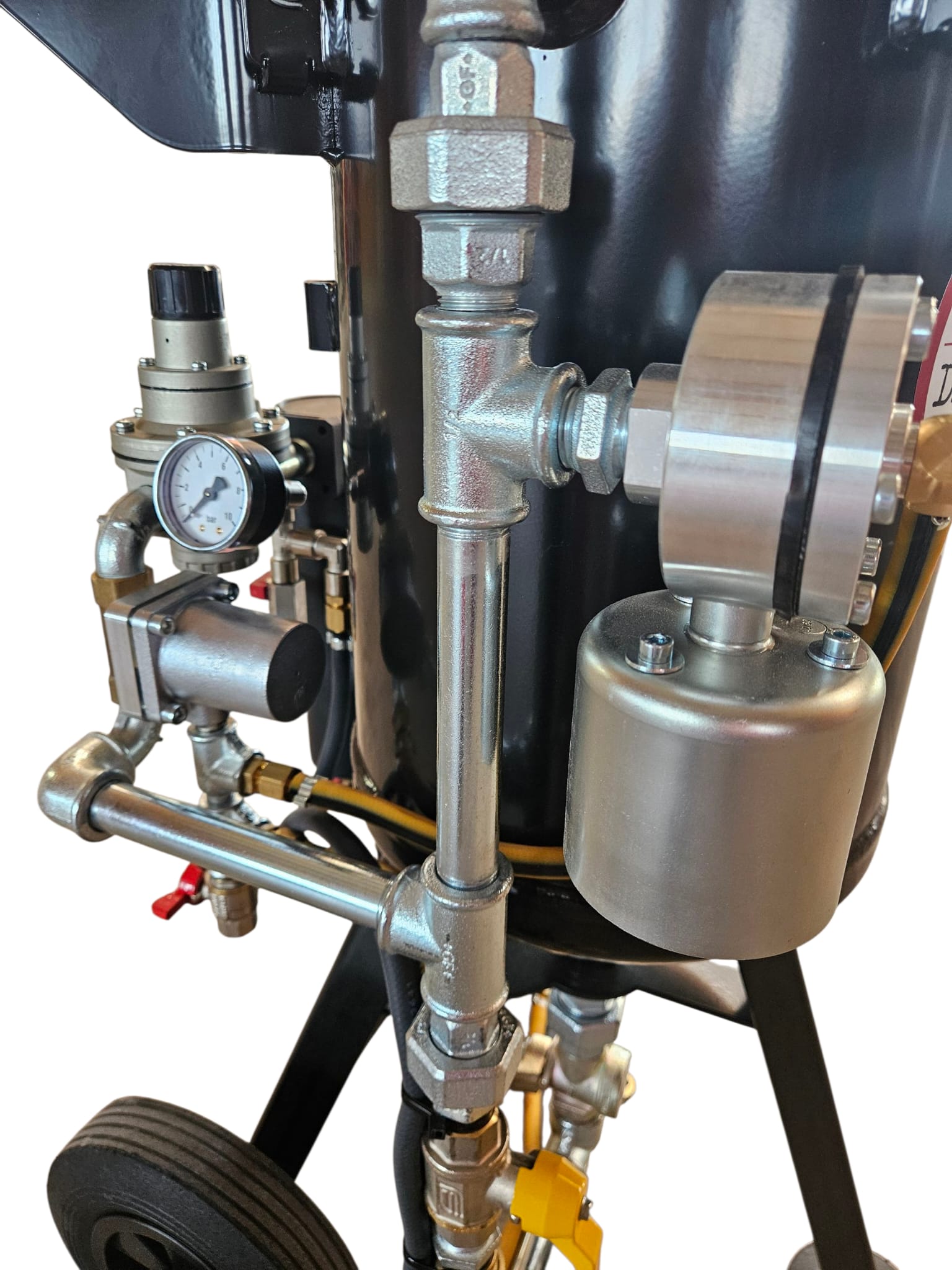 Einlass- und Auslassventil 1/2", pneumatische Schaltung, Strahltechnik, Sandstrahltechnik