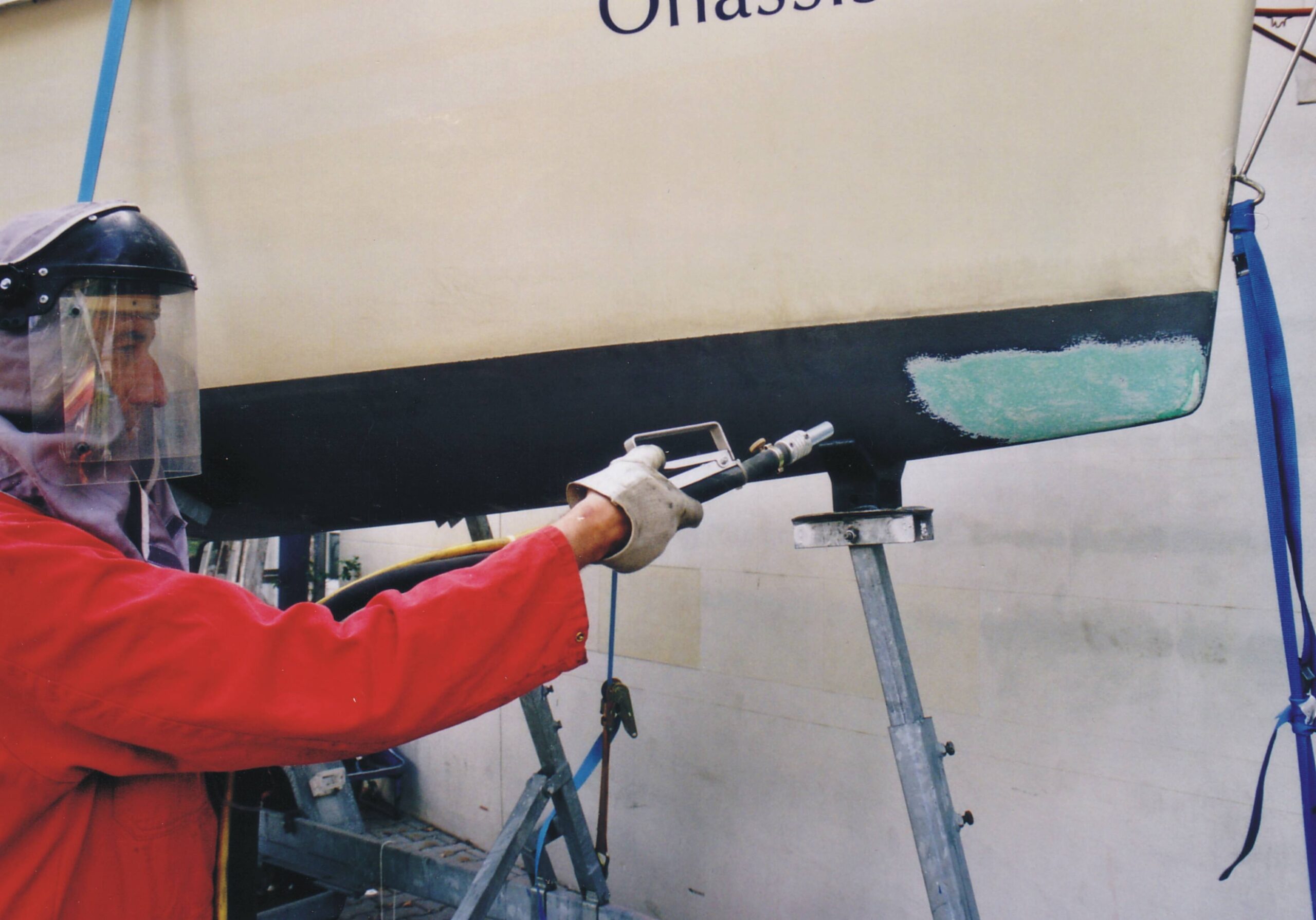Bootsanierung, Sandstrahlen, Strahlen, Antifouling