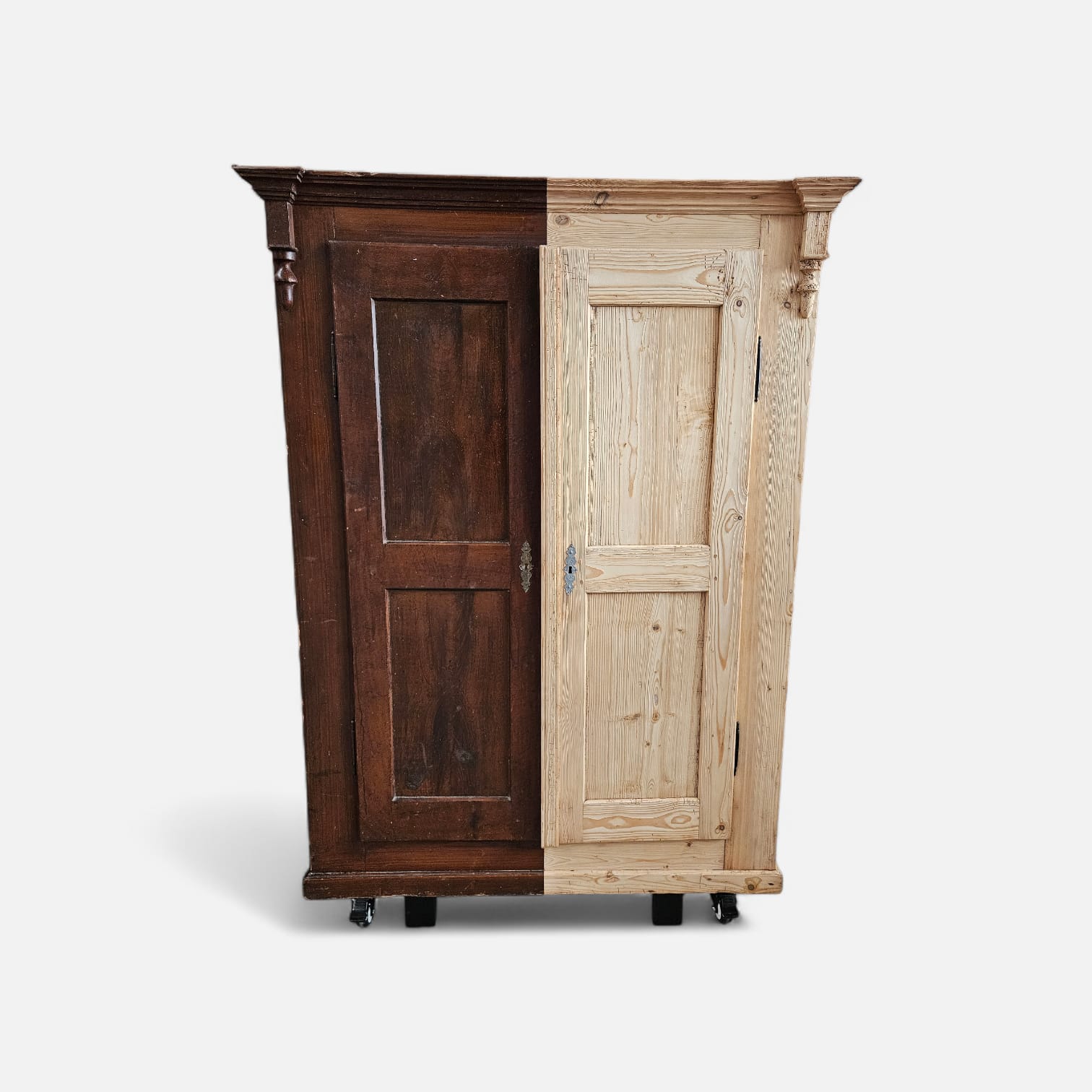 Schrank entlacken, Sandstrahlen, Strahlen, Möbelrestaurierung